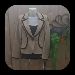 Beige and Black Jacket
